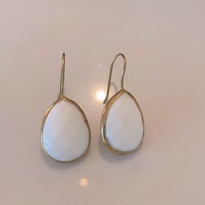 Stella  & DOT white and hold earrings